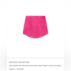 Satin effect high wait skirt Zara